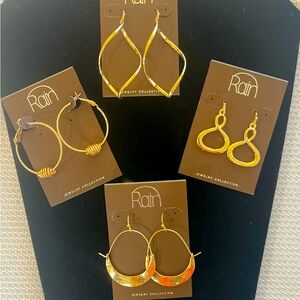 Rain Gold Earrings Set